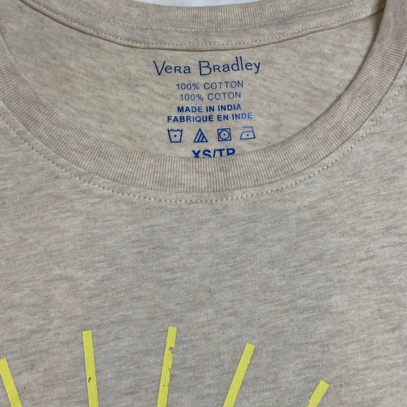 Vera Bradley NWT “Live In The Sunshine” Floral Graphic T-Shirt Sz. XS - Picture 5 of 7